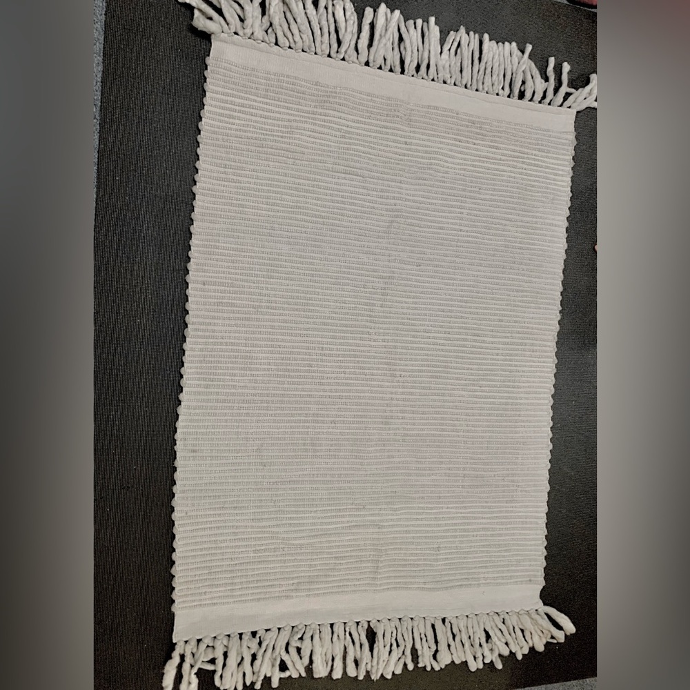 RARE Restoration Hardware Gray Merino Wool Heavy Fringe Throw 50 x 70 - Picture 6 of 6